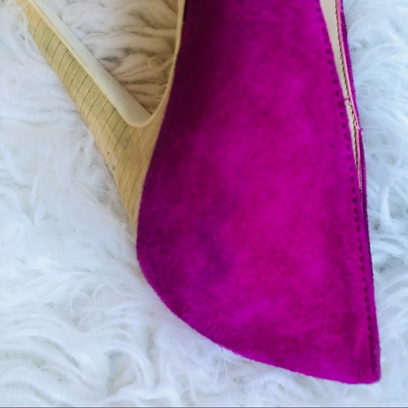 BCBGENERATION Pink Suede Platform Shoes Sz 8.5 - Picture 5 of 16